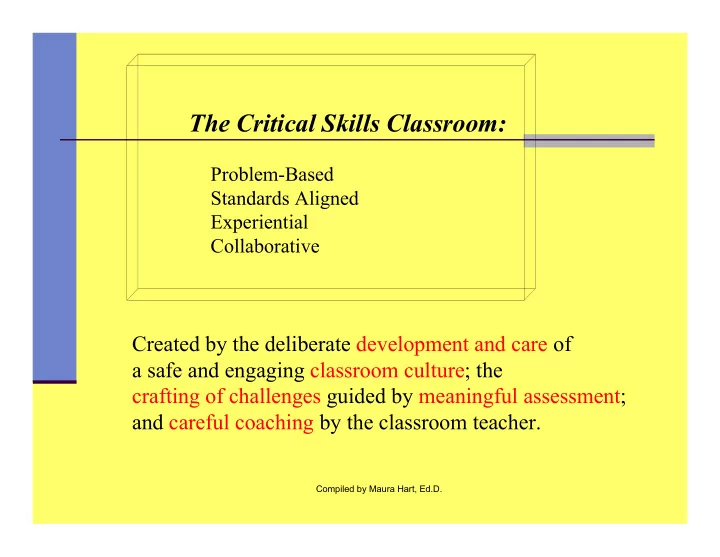 the critical skills classroom