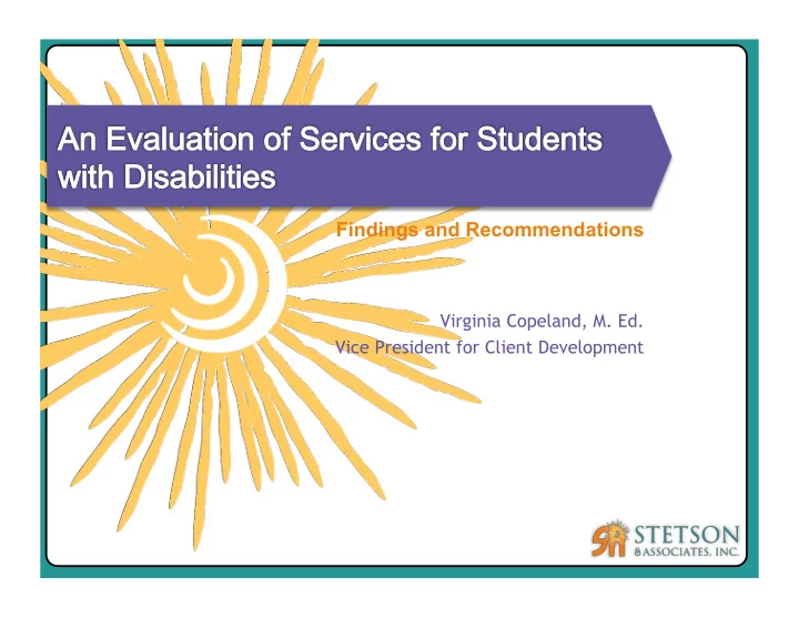 findings and recommendations