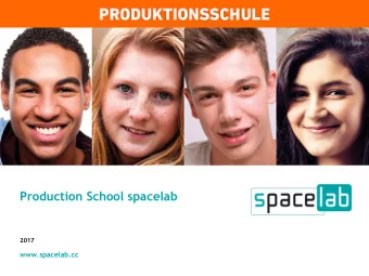 Production School spacelab  2017  www.spacelab.cc  Production School spacelab  GENERAL CONDITIONS