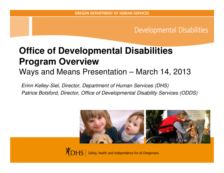 office of developmental disabilities program overview