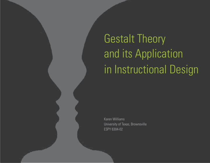 gestalt theory and its application in instructional design