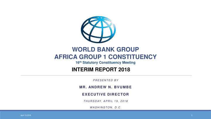world bank group africa group 1 constituency