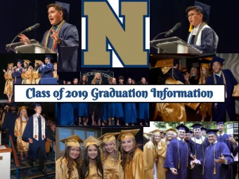 Class of 2019 Graduation Information  Countdown to Graduation   Thursday, June 6th- Senior