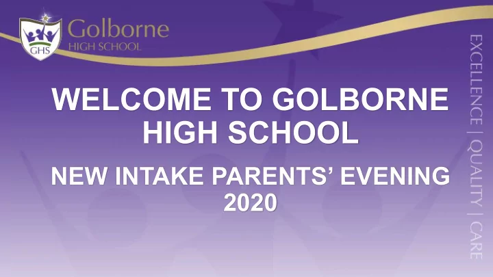 welcome to golborne high school