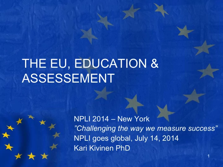 the eu education assessement