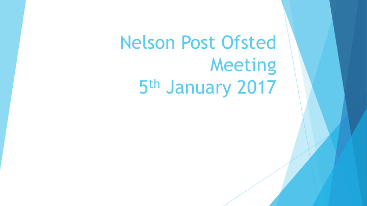 5 th january 2017 purpose structure of the meeting