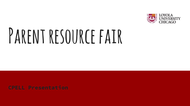 parent resource fair