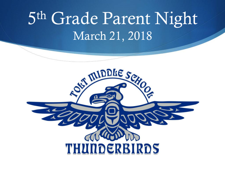 5 th grade parent night