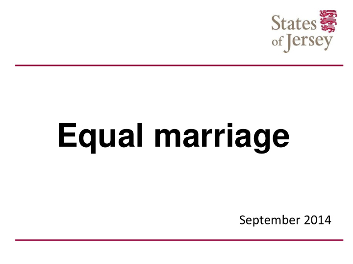 equal marriage