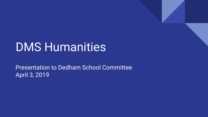 dms humanities