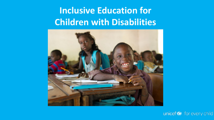 inclusive education for children with disabilities
