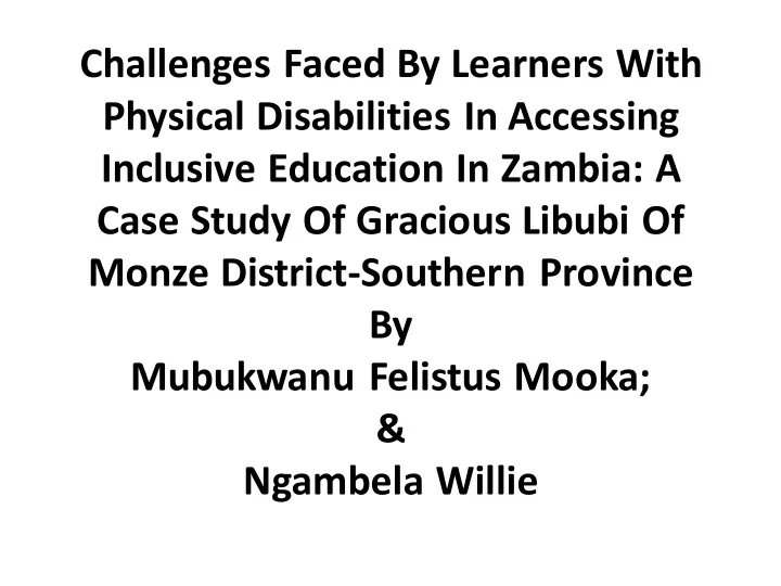 monze district southern province