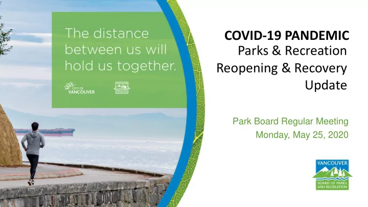 covid 19 pandemic parks amp recreation