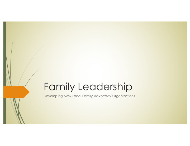 family leadership