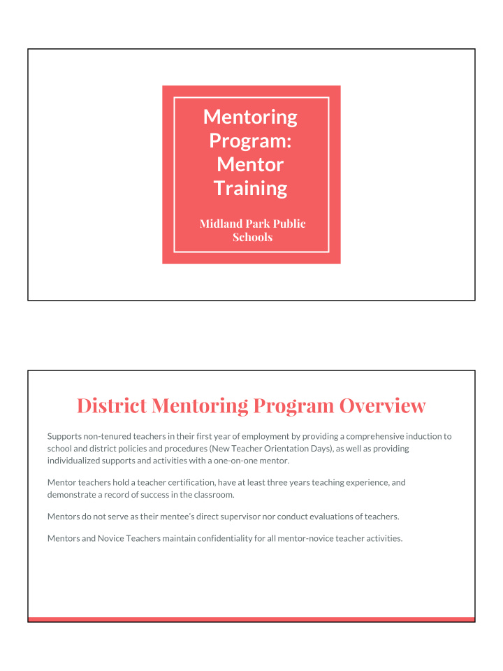 mentoring program mentor training
