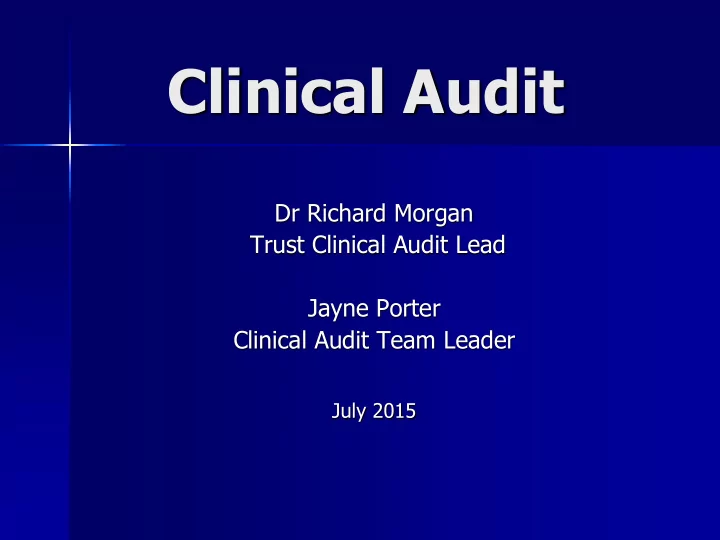 clinical audit
