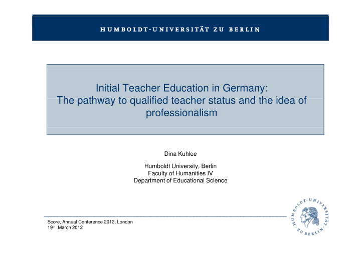initial teacher education in germany the pathway to