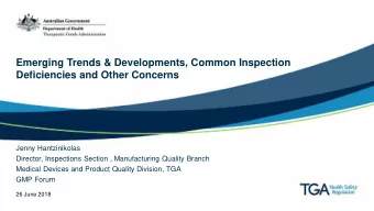 Emerging Trends &amp; Developments, Common Inspection  Deficiencies and Other Concerns  Jenny