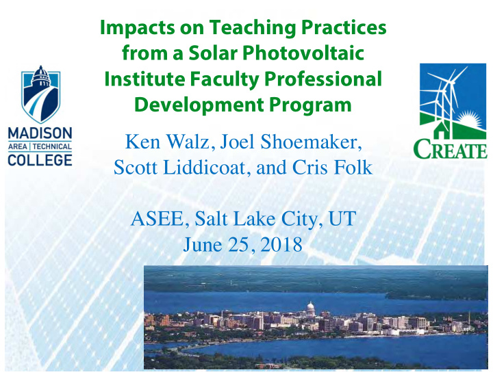 impacts on teaching practices from a solar photovoltaic