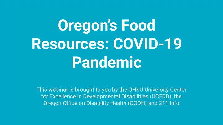 oregon s food resources covid 19 pandemic