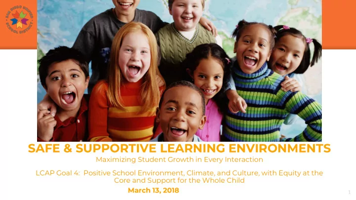 safe supportive learning environments maximizing student
