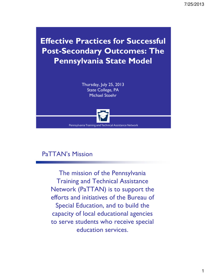 effective practices for successful post secondary