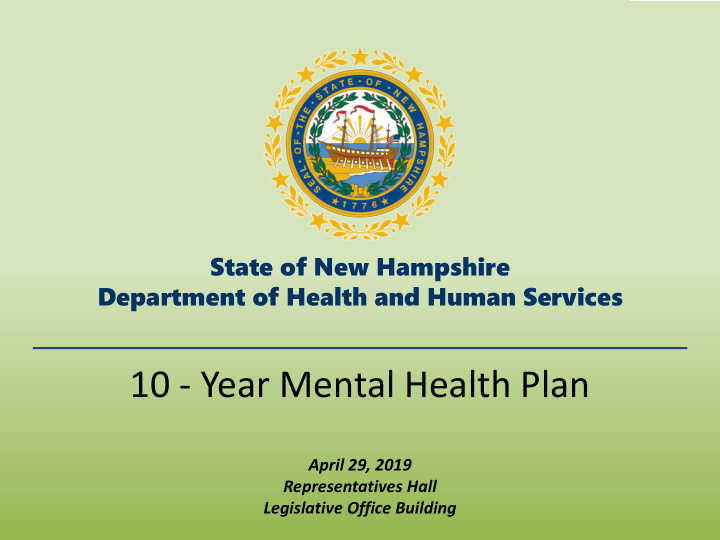 10 year mental health plan