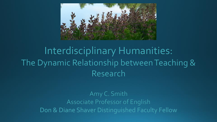 interdisciplinary humanities