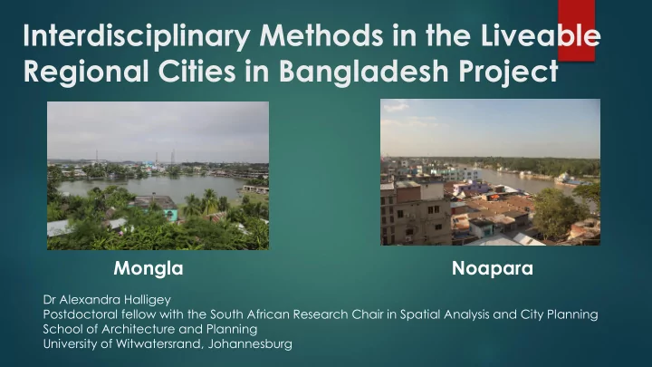 interdisciplinary methods in the liveable