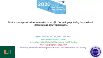 Evi  vidence to su  supp  pport virtu  irtual si  simul  ulation as  as an  an ef  effectiv  ive