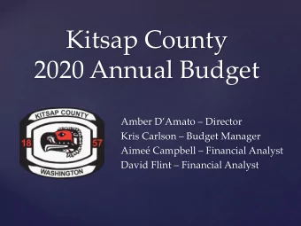 { Amber DAmato  Director Kris Carlson  Budget Manager Aime Campbell  Financial