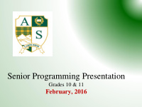 senior programming presentation