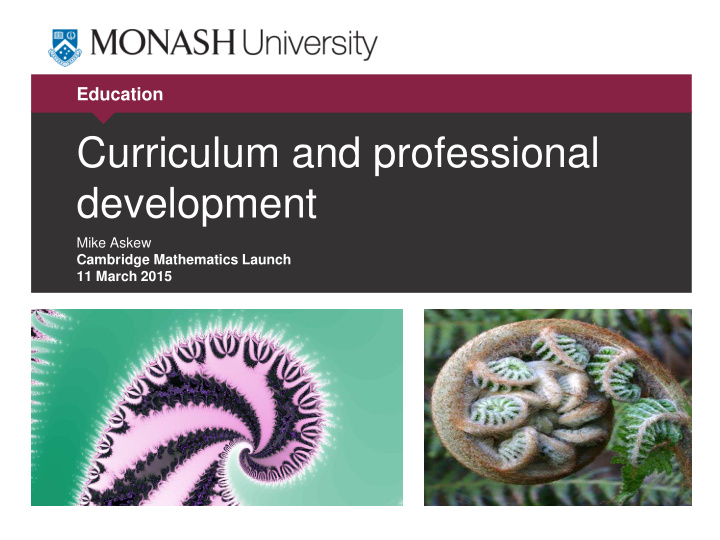 curriculum and professional development