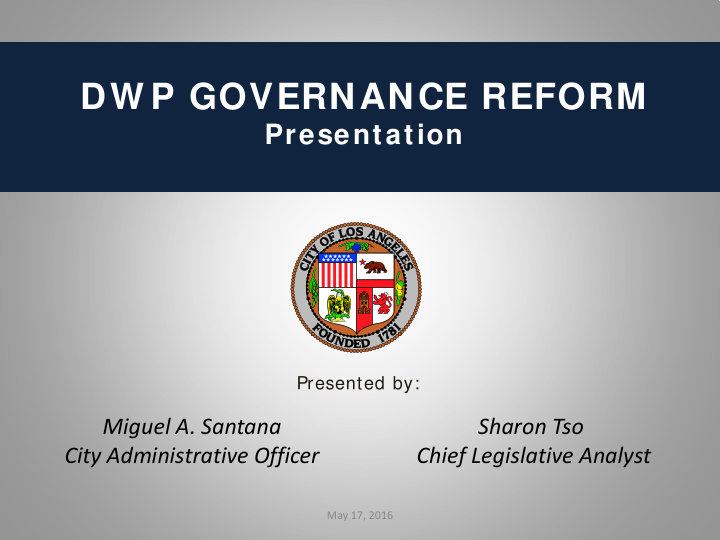 dw p governance reform