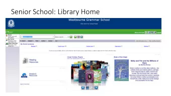 Senior School: Library Home  Senior School: Research Guides  Junior  School:  Year 5  and 6  Home