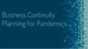 Business Continuity  Planning for Pandemics  Agenda  Introduction    Learning objectives