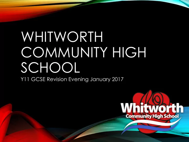 whitworth community high school