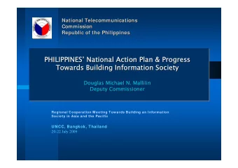 PHILIPPINES  PHILIPPINES   National Action Plan &amp; Progress  National Action Plan &amp;