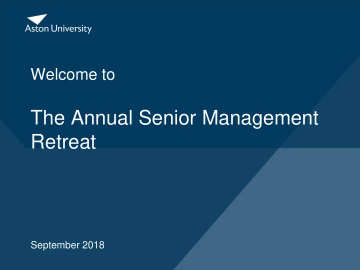 the annual senior management