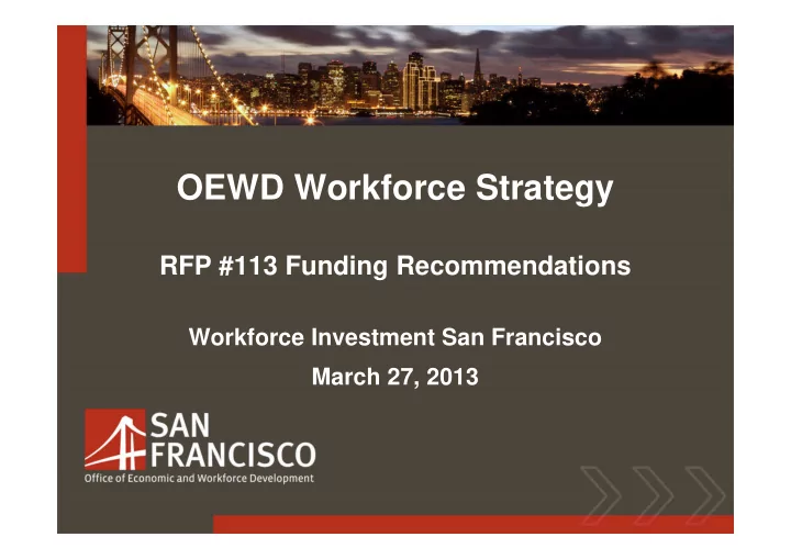 oewd workforce strategy