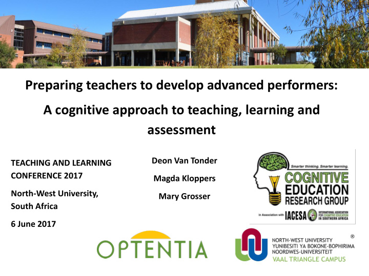preparing teachers to develop advanced performers a