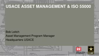USACE ASSET MANAGEMENT &amp; ISO 55000  237  217  200  80  252  237  217  200  119  174  237  217