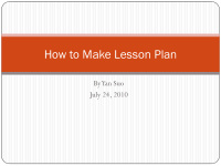 how to make lesson plan