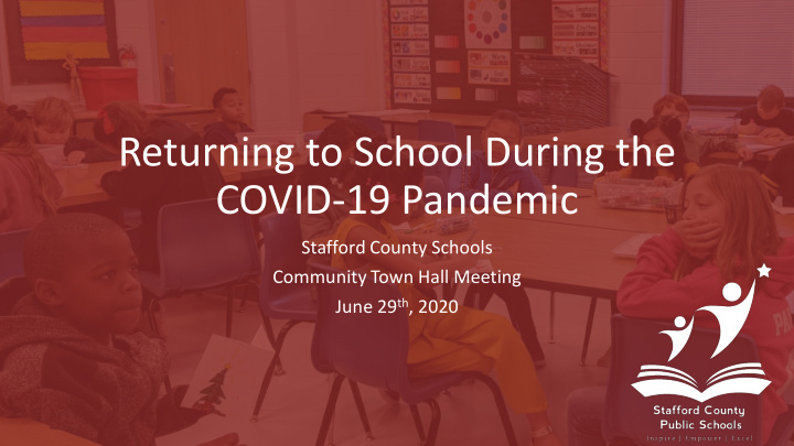 returning to school during the covid 19 pandemic