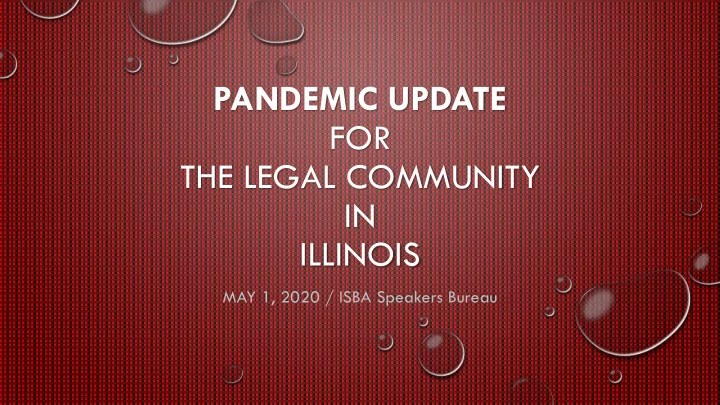 pandemic update