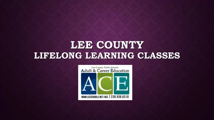 lee county