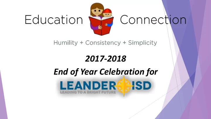 end of year celebration for welcome opening