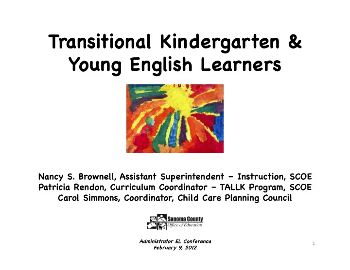 transitional kindergarten young english learners