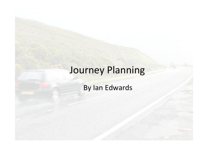 journey planning