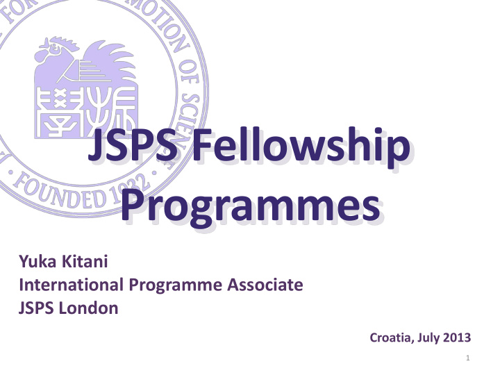jsps fellowship